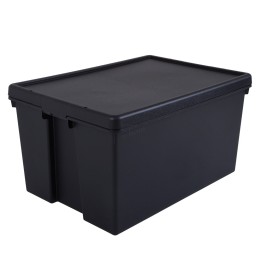 Lot de boîtes stockage en plastique noir