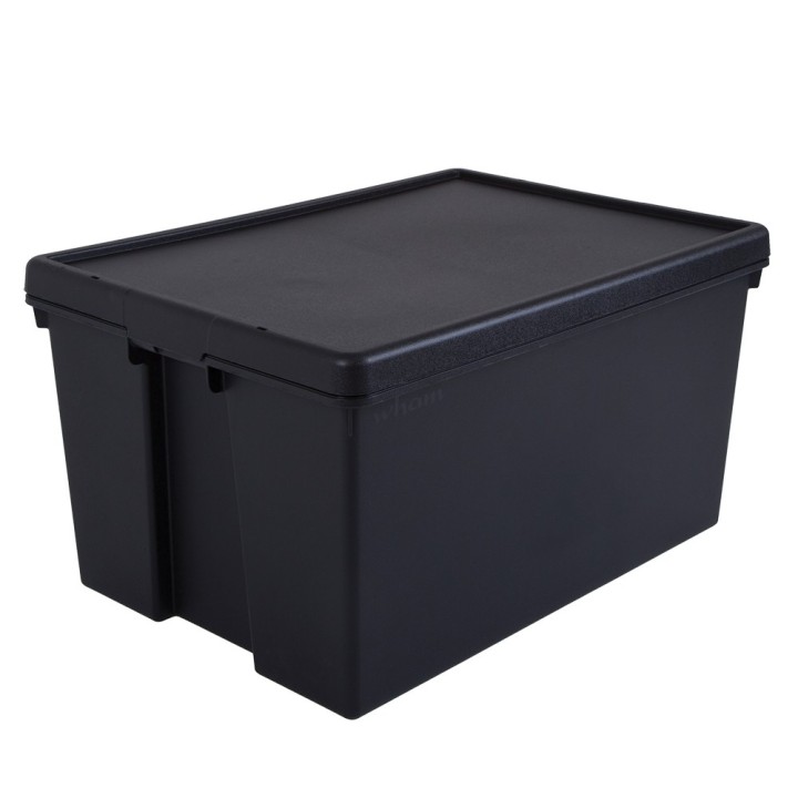 Lot de boîtes stockage en plastique noir