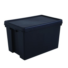 Lot de boîtes stockage en plastique noir