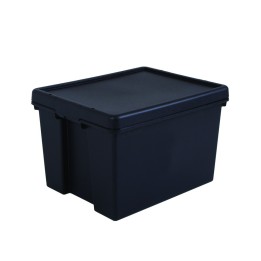 Lot de boîtes stockage en plastique noir