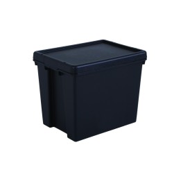 Lot de boîtes stockage en plastique noir