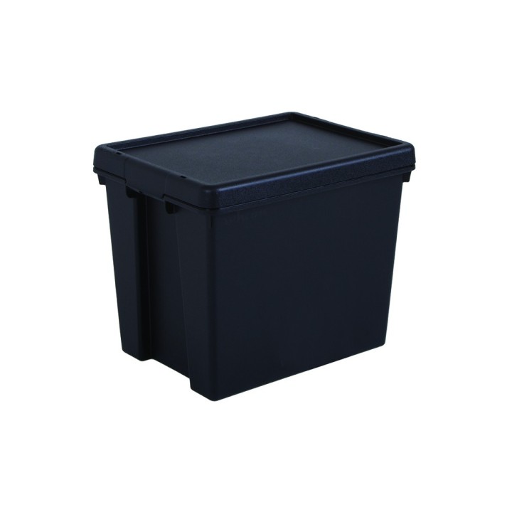 Lot de boîtes stockage en plastique noir