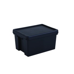 Lot de boîtes stockage en plastique noir