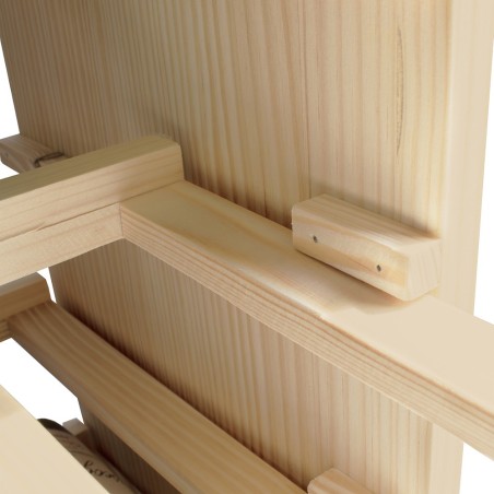 Detail of Range-bouteilles 25 bouteilles en bois coulissable 53 x 25 x 53 cm