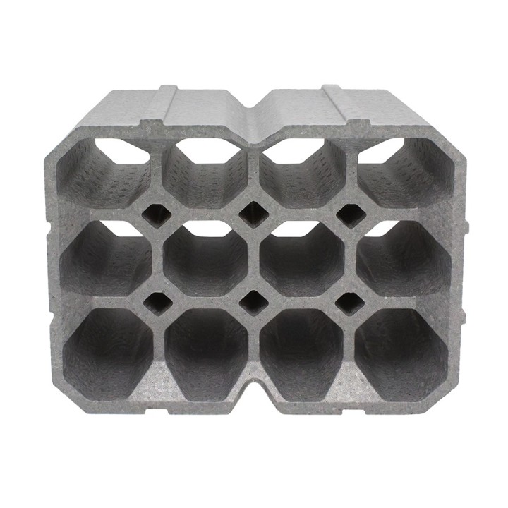 Lot de 4 casiers à bouteilles en polystyrène gris