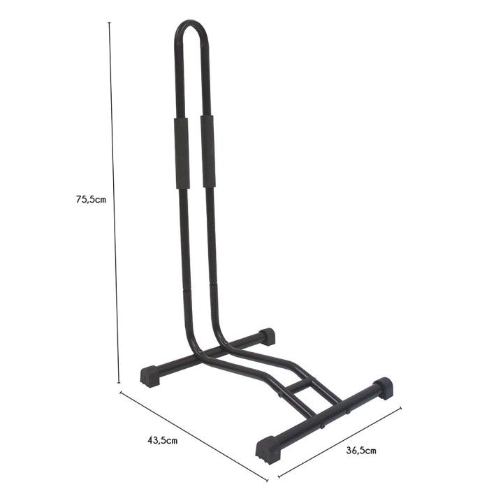 Porte-vélo Moby en métal noir 36 x 44 x 76 cm