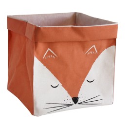 Cube de rangement en polycoton pour enfant