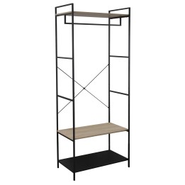 Portant avec penderie en bois