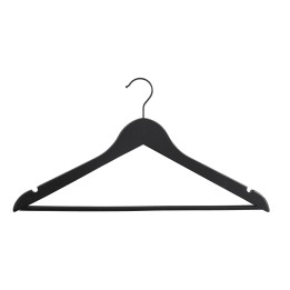 Lot de 5 cintres en bois noir mat