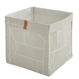 Panier souple en polycoton gris