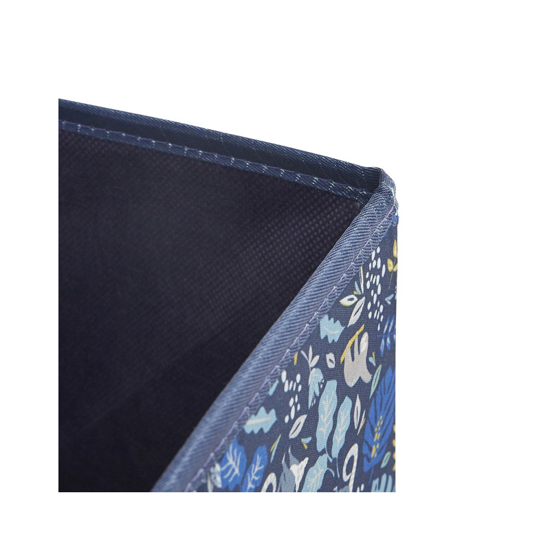 Detail of Cube de rangement en polycoton motif Safari