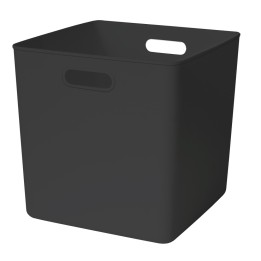 Bac de rangement en plastique gris