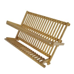 Égouttoir pliable à vaisselle en bambou