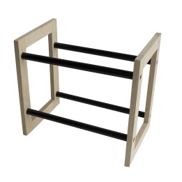 Range-chaussures extensible en bois noir