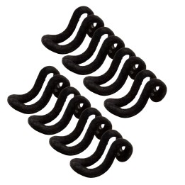 Lot de 8 crochets en velours noir
