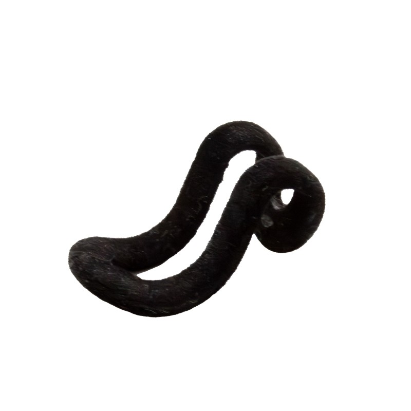 Detail of Lot de 8 crochets en velours noir