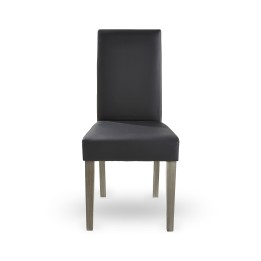 Lot de 2 chaises de séjour en métal gris