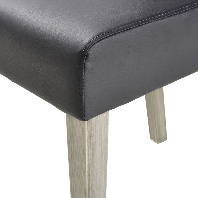 Detail of Lot de 2 chaises de séjour en métal gris