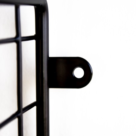 Detail of Étagère murale en métal noir à fixer en zigzag
