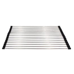 Égouttoir à dérouler en inox chromé
