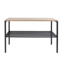 Banc range chaussure en métal noir
