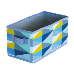 Petit bac de rangement en polyester motif géométrique