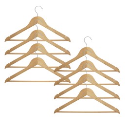 Lot de 8 cintres en bois