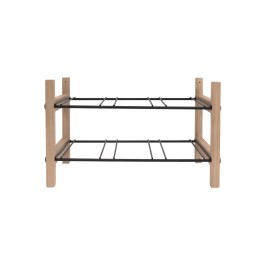 Range-bouteilles en bois et métal