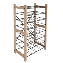 Range-bouteilles en bois et métal