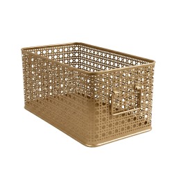 Panier en métal doré