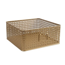 Panier en métal doré