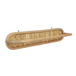 Barre porte-serviette en rotin et en bambou