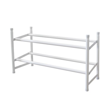 Range-chaussures métal blanc 2 extensible