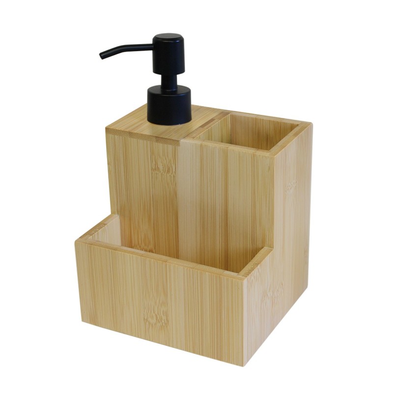 Detail of Ensemble lavabo en bambou naturel