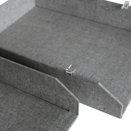 Detail of Lot de 2 bannettes en carton gris
