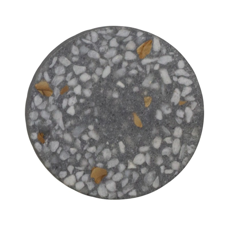 Detail of Patère terrazzo gris en polyrésine 8 cm