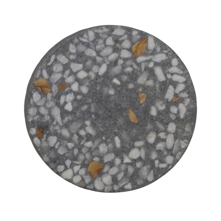 Patère terrazzo gris en polyrésine 8 cm