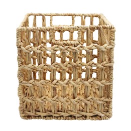 Panier ajouré tressé en paille naturelle