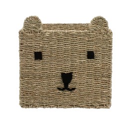 Panier ourson en jonc de mer naturel