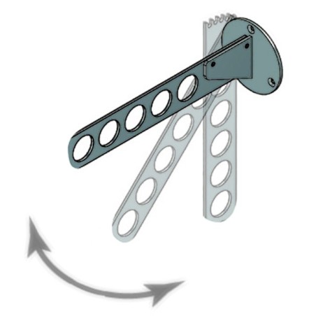 Detail of Range-cintre rabattable 5 trous