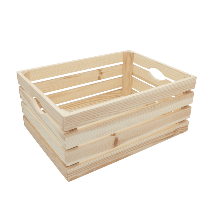 Lot de 3 cagettes en pin naturel