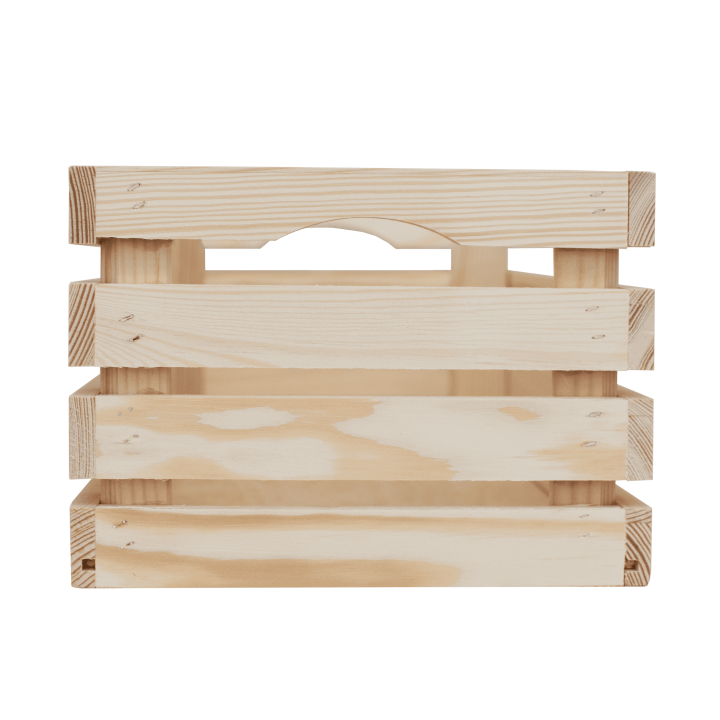 Lot de 3 cagettes en pin naturel