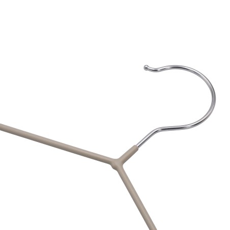 Detail of Lot de 10 cintres métal et PVC beige