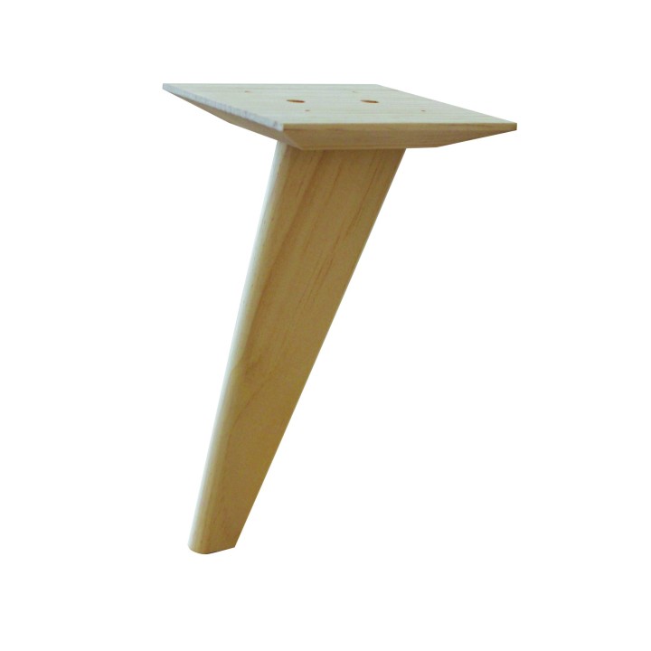 Lot de 4 pieds plats en pin