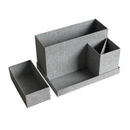 Organisateur de bureau modulable en carton.