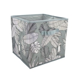 Cube de rangement motif feuillage