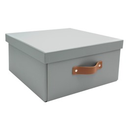 Boîte de rangement en carton gris