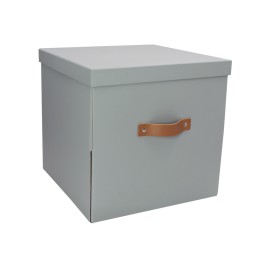 Boîte de rangement en carton gris
