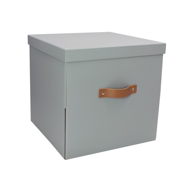 Boîte de rangement en carton gris