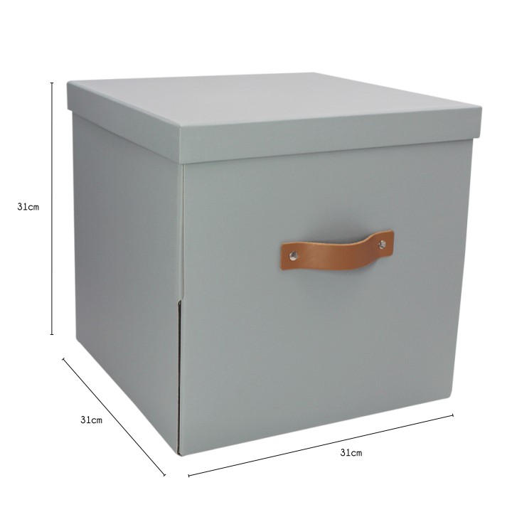 Boîte de rangement en carton gris